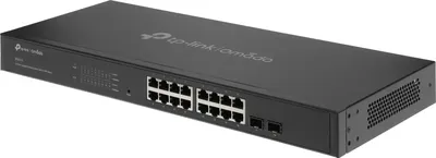 Коммутатор TP-LINK TL-SG2218 JetStream Smart коммутатор на 16 гигабитных портов и 2 гигабитных uplink-порта, 16 портов RJ-45 10/100/1000 Мбит/с, 2 гигабитных SFP-слота, функции L2/L2+, возможность монтажа в стойку, режимы работы: Omada SDN, индивидуальный.(006419)