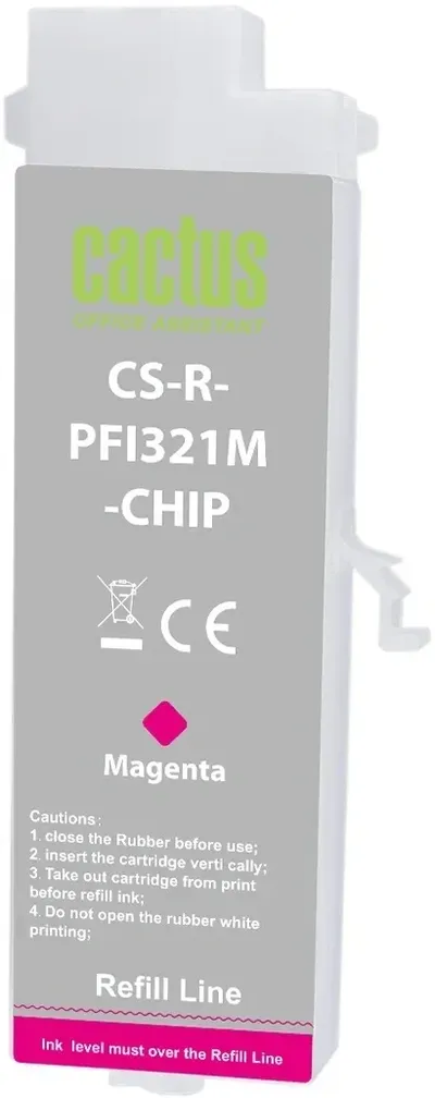 Картридж струйный Cactus CS-R-PFI321M-CHIP, PFI-321, пурпурный, 260 мл, с чипом