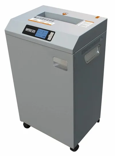 OK1915S850 Шредер Office Kit S850 1.9х15 (секр.P-5) фрагменты 19лист. 85лтр. скрепки скобы  пл.карты  CD