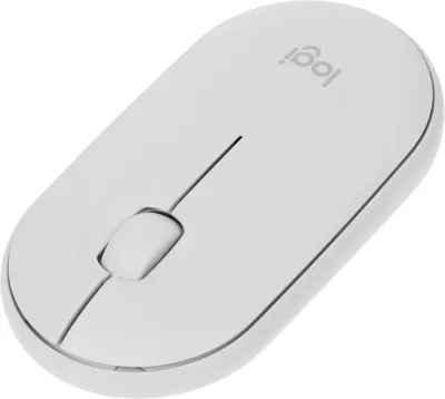 910-005716/910-005541 Мышь Logitech Pebble M350 белый оптическая (1000dpi) silent беспроводная BT USB для ноутбука (3but)