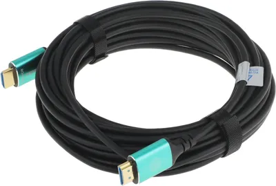 Кабель аудио-видео Cactus CS-HDMI-AOC-2.1-10, HDMI (m) - HDMI (m), ver 2.1, 10м, GOLD, черный