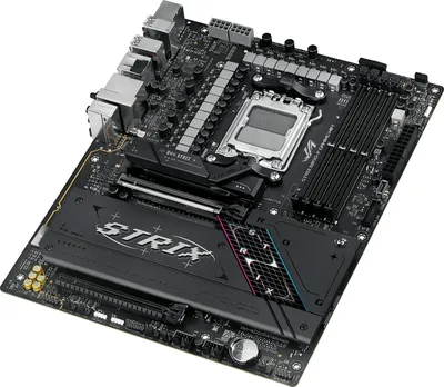 Материнская плата ASUS ROG STRIX B850-F GAMING WIFI, AM5, AMD B850, 4xDDR5, 4xSATA, 4xM.2, 1xPCIe 5.0 x16, 1xPCIe 4.0 x16, 1xPCIe 4.0 x4, DisplayPort, HDMI, 1x2.5Gb LAN, USB Type-C, 3x3.5 мм, 7.1, ATX