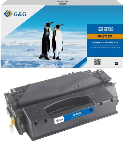 Картридж лазерный G&G GG-Q7553A, для HP LJ P2010/P2014/P2015/M2727nf MFP/M2727nfs MFP, LBP-3310/3370 Canon, черный, 3000 стр.