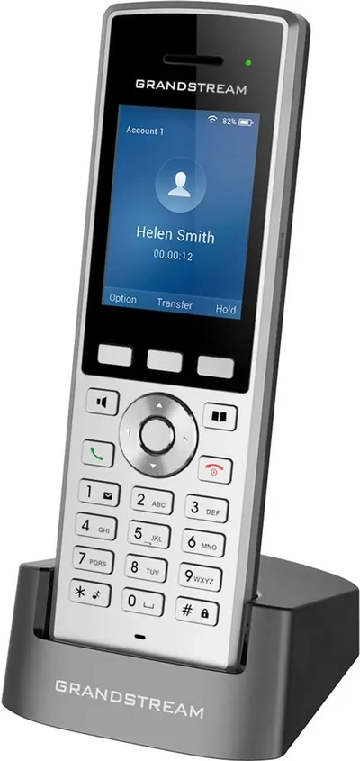 WP822 - WI-FI IP телефон, Grandstream, WP822, 2 учетные записи SIP, 2 линии, ЖК-дисплей 240x320 (2.4 дюйма), литий-ионный аккумулятор 2000 мАч, блок питания Micro-USB 5 В/1 А