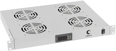 Вентиляторный модуль Cabeus JG03t, 1U, 4 вентилятора, 220V, серый