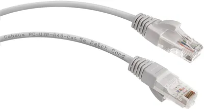 Cabeus PC-UTP-RJ45-Cat.5e-20m Патч-корд U/UTP, категория 5е, 2xRJ45/8p8c, неэкранированный, серый, PVC, 20м