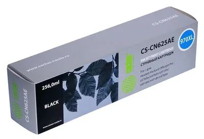 Картридж струйный Cactus CS-CN625AE, №970XL, черный пигментный, 256мл, для HP DJ Pro