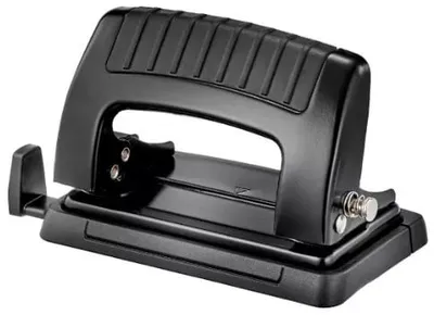 Дырокол KW-triO 09065BLACK, до 10 листов, 2 отверстия, металл, черный