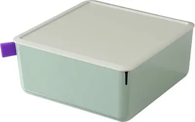 Короб для хранения Deli XDM11GREEN, 1 отд., 212x212x93.5 мм, пластик