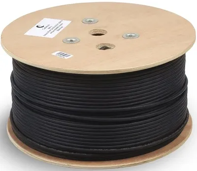 КАБЕЛЬ ВИТАЯ ПАРА КАБЕЛЬ ВИТАЯ ПАРА ЭКРАНИРОВАННАЯ Cabeus SFTP-4P-CAT.5E-SOLID-OUT-LSZH-UV (SFTP (SF/UTP), КАТЕГОРИЯ 5E, 4 ПАРЫ (24 AWG), ОДНОЖИЛЬНЫЙ, ДЛЯ ВНУТРЕННЕЙ И ВНЕШНЕЙ ПРОКЛАДКИ (+75 C - -40 C), LSZH-UV (305 М)