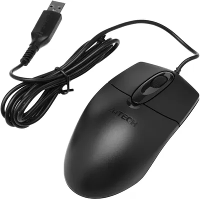 Мышь проводная A4Tech OP-720S black (USB, оптическая, silent, 1200dpi, 2but) (OP-720S)
