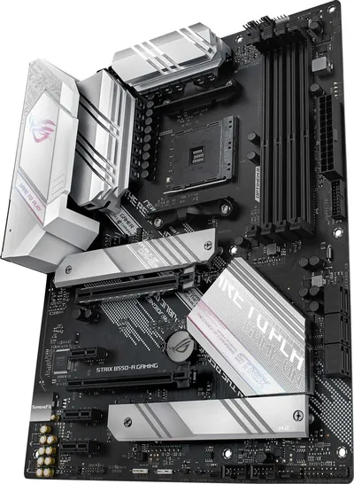 Материнская плата ASUS ROG STRIX B550-A GAMING, Socket AM4, B550, 4*DDR4, HDMI+DP, CrossFireX, SATA3 + RAID, Audio, 2,5Gb LAN, USB 3.2*8, USB 2.0*6, ATX ; 90MB15J0-M0EAY0