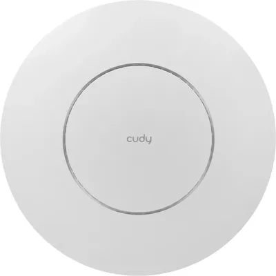 Точка доступа Wi-Fi CUDY AX3000 Wi-Fi 6 2 5G Access Point AX3000 Dual Band Ceiling Mount Wi-Fi 6 Access Point, Chipset MT7981, 802.11ax/ac/a/b/g/n, 2402Mbps at 5GHz + 574Mbps at 2.4GHz, 1 x 2.5G RJ45 Port, MU-MIMO, Support 12V DC or  802.3at PoE or Passive PoE, Internal Antennas, 12V DC adapter included, Cudy Mes