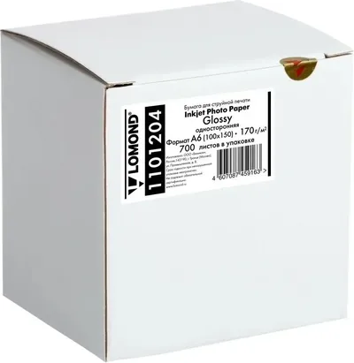 Фотобумага Lomond 1101204, 10×15, 170г/м², глянцевая, 700л.