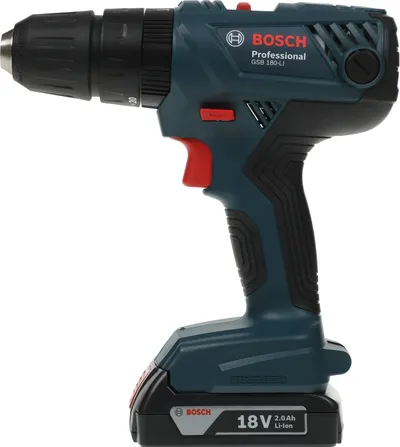Дрель-шуруповёрт Bosch 06019F8307, GSB 180-LI, 18 В, 2×2 А·ч