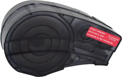 Картридж ленточный Cactus CS-M21-750595RD, белый/красный, 19.1мм, 6.4м