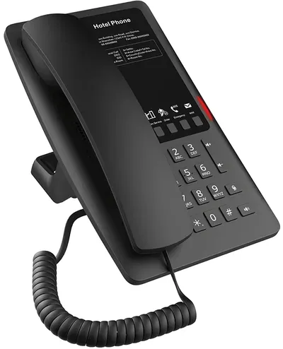 Гостиничный IP-телефон Fanvil H4W WIFI Hotel Phone 2 SIP Lines 1 USB Port for phone charging 5 Soft keys prograммable service hotline 2.4GHz&5GHz,Wi-Fi 6 PoE HD Voice PSU