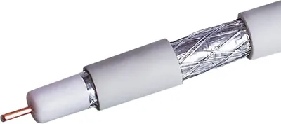 Кабель коаксиальный NETON 109L, RG-6, 75 Ом, 100м, белый