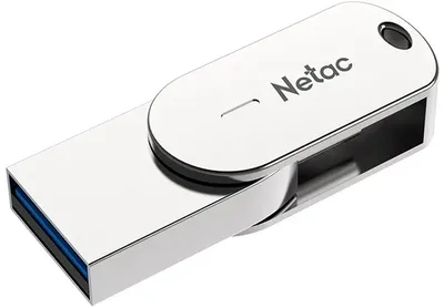 USB накопитель Netac - U785C, USB Type C / USB Type A (USB 3.2 Gen 1), 16 ГБ, OTG USB Type C, цвет серый, NT03U785C-016G-32PN