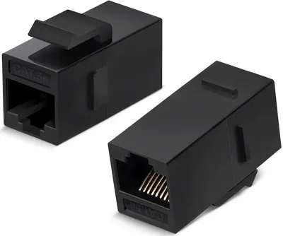 Проходной адаптер Cabeus CA-KJ-8p8c-C5e Проходной адаптер формата Keystone, RJ45-RJ45 (8p8c), категория 5е, неэкранированный