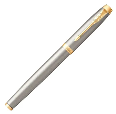 Ручка-роллер Parker IM Core T321 1931663, Brushed Metal GT, F, черная