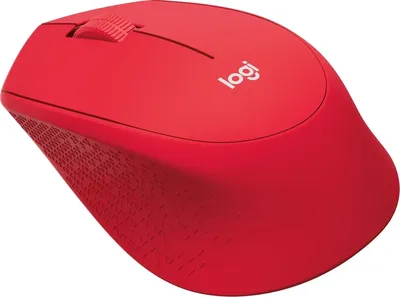 Мышь беспроводная Logitech M280 красный, 1000 dpi, радиоканал, USB, кнопки - 3