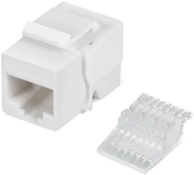 KJ-RJ45-Cat.6-Toolless Модуль Cabeus  (вставка) Keystone Jack RJ-45(8P8C), категория 6,  без  инструмента  Toolless, белая
