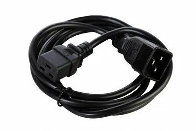 REM Шнур питания с заземлением IEC 60320 C19/IEC 60320 C20, 16А/250В (3x1,5), длина 3 м. (R-16-Cord-C19-C20-3)
