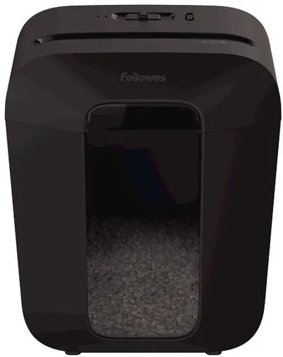 Fellowes Шредер PowerShred LX41 FS-43007(01) {DIN P-4,  4х12мм, 8 лст., 17 лтр.,  уничт.: скрепки,скобы,карты}