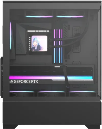 Корпус FORMULA (AEROCOOL) MidiTower Crystal Z1 Black V2 (ATX, без БП, USB3.0+USB2.0+Type C, no fan) (Crystal Z1 Black V2 (F))
