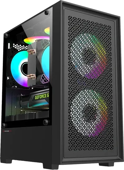 Корпус ПК Accord ACC-1902, mATX, Mini Tower, без БП, чёрный