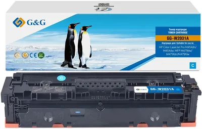 Картридж G&G GG-W2031A, 415A голубой, 2100 стр.