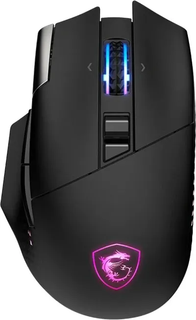 Мышь MSI S12-4301340-CLA, проводная/беспроводная, USB, Optical, 26000 dpi
