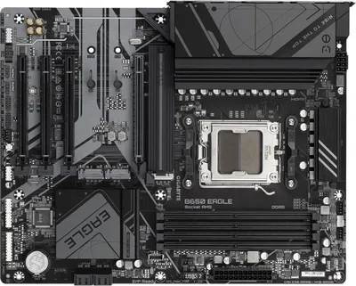 Материнская плата/ MB GIGABYTE AMD B650 sAM5, 4xDDR5(256GB), HDMI 2.1/DP, 1xPCIe 4.0x16, 3xPCIe 3.0x16, 1xLAN, 4xSATA 6Gb/s, 3xM.2, 1xUSB-C, 2xUSB 3.2, 6xUSB 2.0, 1xPS/2, ATX