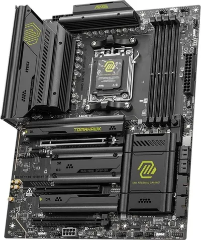 Материнская плата MSI MAG X870E TOMAHAWK WIFI, AM5, AMD X870, 4xDDR5, 4xSATA, 4xM.2, 1xPCI-E 5.0 x16, 1xPCI-E 4.0 x4, 1xPCI-E 3.0 x1, 1xHDMI, 2xUSB Type-C, 1x5Gb LAN, 2xUSB-A 3.2 Gen 2, 3xUSB-A 3.2 Gen 1, 4xUSB-A 2.0, 7.1, Wi-Fi 7, ATX