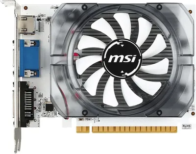 Видеокарта/ VGA MSI NVIDIA GeForce GT N730-2GD3V3 2GB, DDR3/128-bit, PCIe 2.0, 1xD-Sub, 1xHDMI 1.4, 1xDVI-I, 1-slot