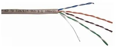LANMASTER Кабель информационный TWT-5EUTP-XS/100 кат.5E UTP 4 пары 25AWG HDPE внутренний 100м серый