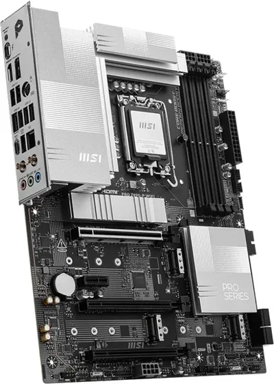 Материнская плата MSI PRO Z890-P WIFI, LGA1851, Intel Z890, 4xDDR5, 4xSATA, 4xM.2, 1xPCIe 5.0 x16, DisplayPort, HDMI, USB Type-C, 1x5Gb LAN, Thunderbolt, 3x3.5 мм, 7.1, ATX
