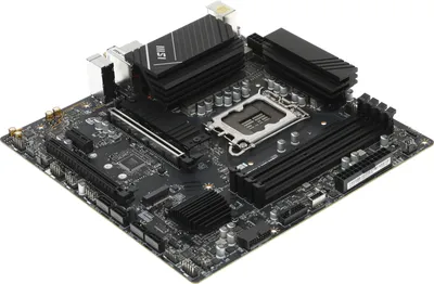 Материнская плата MSI - PRO B760M-A WIFI DDR4, mATX, Intel B760, 1xLGA 1700, 4xDDR4 до 128ГБ, 1x2.5GbE, audio, M.2, Wi-Fi, Bluetooth, HDMI, DP, 1xPS/2, 4xSATA, 2xUSB2.0, 4xUSB3.2, PRO B760M-A WIFI DDR4