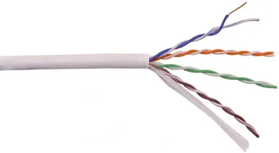 LAN-5EUTP-HFLT-GY Кабель витая пара Lanmaster U/UTP 4 пар. кат. 5е AWG24 LSZH нг(A)-HF 1м (бухта 305м) внутренний цвет: серый