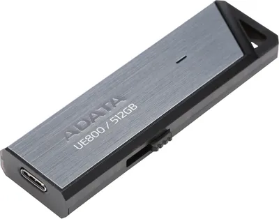 USB накопитель ADATA Elite UE800 AELI-UE800-512G-CSG 512GB OTG USB 3.2 Gen2, USB Type-C, Grey, Retail