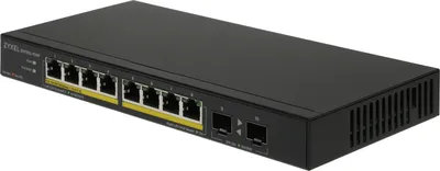 GS1100-10HP-EU0102F - Unmanaged Gigabit PoE Switch Zyxel GS1100-10HP, 8xRJ-45: 1G PoE+, 2xSFP, 130W PoE budget, desktop, fanless