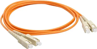 Оптический патч-корд LANMASTER, многомодовый, SC - SC, 50/125 мкм, LSZH, аква, 1 м, LAN-2SC-2SC/OM3-1.0