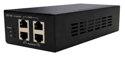 Osnovo - PoE-инжектор Gigabit Ethernet на 2 порта. Соответствует стандартам PoE IEEE 802.3af/at. Автоматическое определение PoE устройств. Мощность PoE на порт - до 30W. Суммарная мощность PoE - до 60W. Вх. - 2 x RJ45 (10/100/1000 Base-T), вых. - 2 x RJ45(10/100/1000 Base-T, PoE, IEEE 802.3af/at). Питание: AC100-240V. Встроенный БП. Размеры(ШхВхГ): 83x44x172мм. Рабочая температура: -10...+45 гр. C
