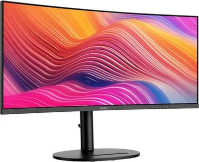 Монитор 34" MSI Modern MD342CQP Curved VA, 3440x1440, 120Hz, 4ms, 300сd/m, 3500:1, HDR | 2xHDMI(2.0b), DP(1.4a), Type-C(PD-98W), 2xUSB3.2 | HAS, Swivel, ExPSU, Vesa 75, Black