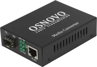 Медиаконвертер OSNOVO OMC-1000-11X, Gigabit Ethernet, 1×RJ-45, 1×SFP