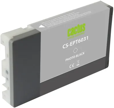 Картридж струйный Cactus CS-EPT6031, фото черный, 220 мл, для Epson