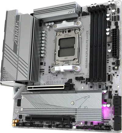 Материнская плата GIGABYTE B650M A ELITE AX ICE, AM5, B650, 4xDDR5, Wi-Fi, mATX