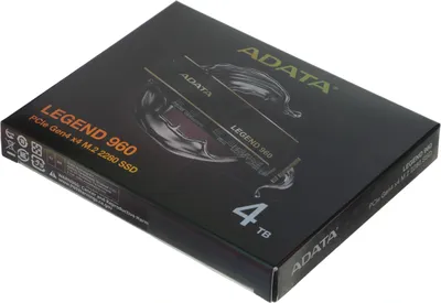 Твердотельный накопитель SSD ADATA  ALEG-960-4TCS PCIe Gen4x4 with NVMe, 7400/6800, IOPS 700/550K, MTBF 2M,3D NAND, 3120TBW, 0,43DWPD, Heat Sink, SMI SM2264, Work with PS5, RTL (938145)