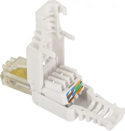 Коннектор Lanmaster LAN-TMP-U5E-WH, UTP, кат.5E, RJ-45, белый